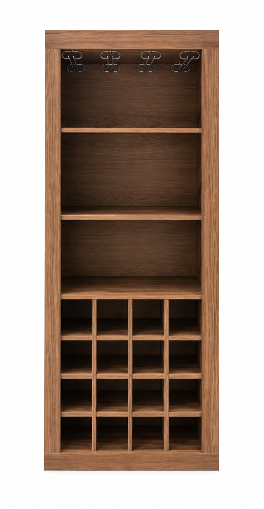 Politorno Mid-Century Modern Bar Cabinet with Wine Rack